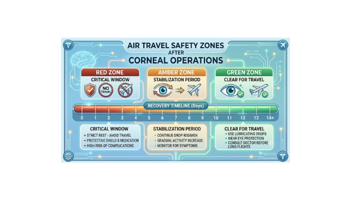 Air Travel Safety Zones after Corneal Operations